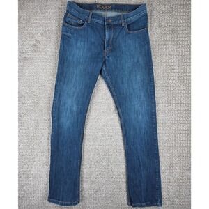 Kimes Ranch Roger Mens Jeans 36x32 Dark Wash Straight Leg Denim Made in USA